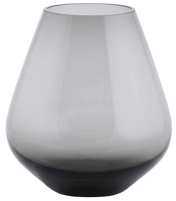 grijs glas waxinelicht
