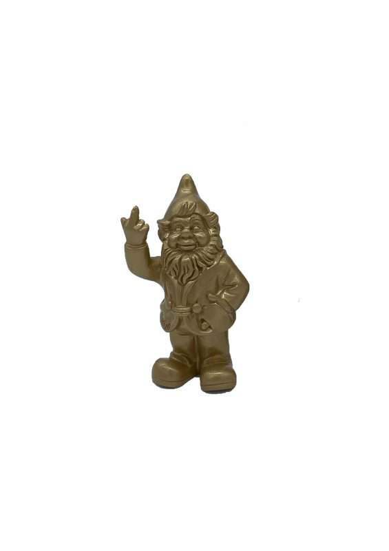 kleine gouden kabouter middelvinger